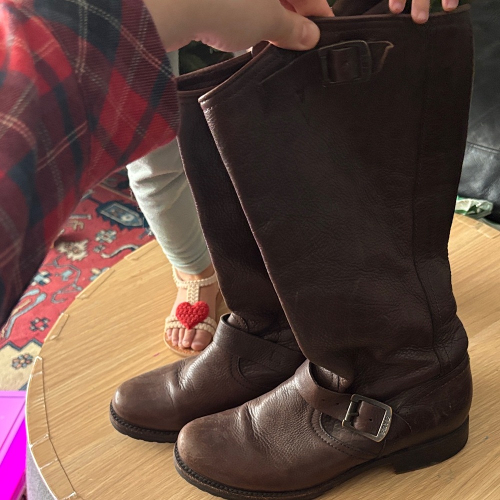 Frye Dark Brown Leather Boots